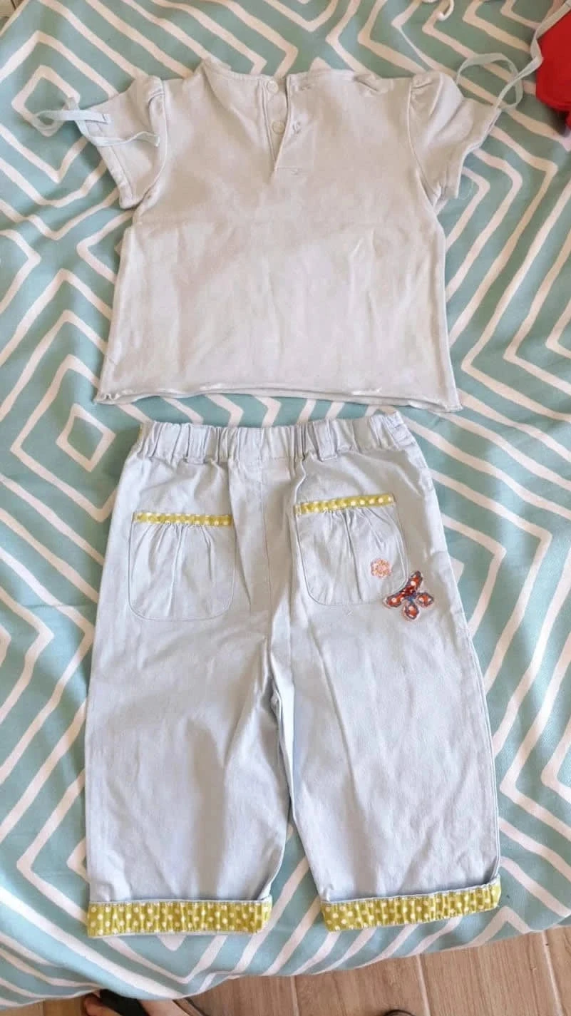 Conjunto de pantalón corto y camiseta dpam 18 meses – photo 6